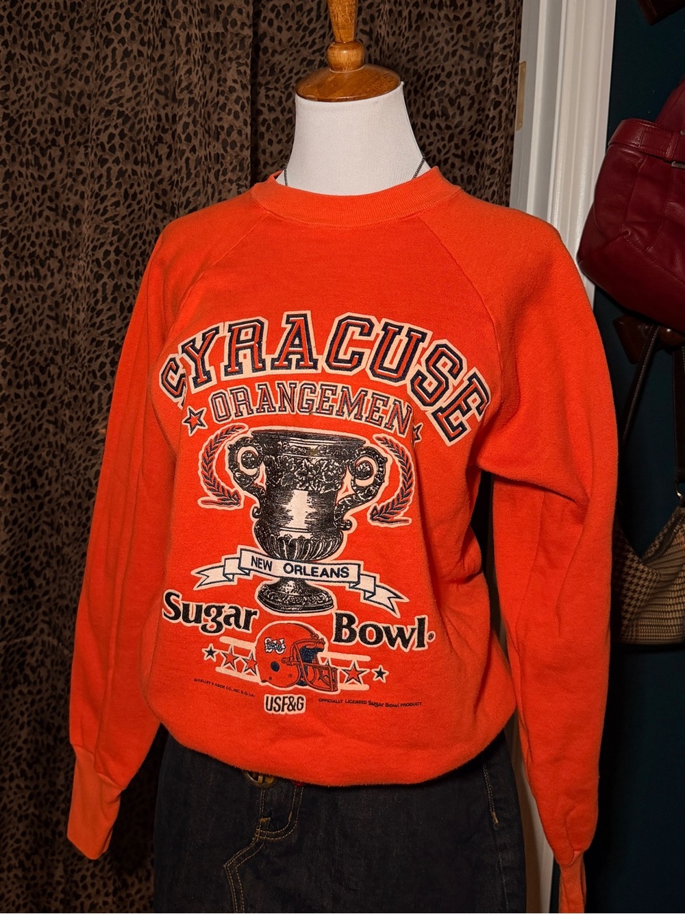 Syracuse Orangemen Vintage Sugar Bowl Orange Crewneck